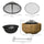 Outdoor Fire Pit with Stump Effect, 24-inch Wood-burning Brazier Fireplace with Spark Screen and Poker for Backyard Camping Bonfire