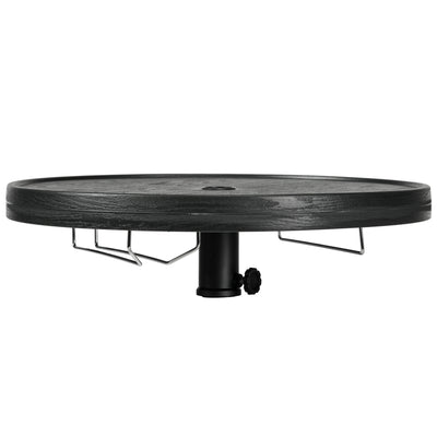 Beach Umbrella Table Tray with Wine Glass Holder and Foldable Towel Rack, 23.5