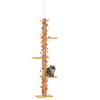 Floor to Ceiling Cat Tree with Adjustable Height 80"- 95