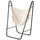Hammock Chair with U Shape Stand, Hammock Swing Chair with A Side Pocket, Cream White