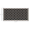 Reversible Outdoor RV Rug, 9' x 18' Patio Floor Mat, Plastic Straw Rug for Backyard, Deck, Picnic, Beach, Camping, Black & Beige