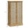 41" Rattan Kitchen Storage Cabinet, Food Pantry Cabinet with 5-Tier Shelf, 12 Spice Racks, Adjustable Shelves, Natural