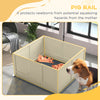 Whelping Box for Puppies Birth with Pee Pad, Pig Rail, Adjustable Door, for Small Medium Large Breed Dogs, 41" x 39"