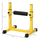 Bulgarian Split Squat Stand with 12-Level Single Leg Squat Roller, for Lower Body Strength Training, Yellow