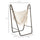 Hammock Chair with U Shape Stand, Hammock Swing Chair with A Side Pocket, Brown/Cream White
