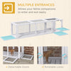 59" Wooden Cat Tunnel Outdoor, Long Cat Run with Extendable Design & Weather Protection, Cat  Enclosure for Deck Patio Balcony, White