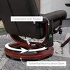 Swivel Recliner with Ottoman Massage Recliner Chair and Ottoman Faux Leather Reclining Chair with Remote Brown