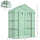 56" x 29" x 77" Walk-in Greenhouse, Garden Hot House with 4 Shelves, Roll-Up Door and Weatherized Cover, Green