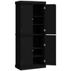 72" Kitchen Cabinet, Pantry Storage Cabinet with Doors and Shelves, Freestanding Food Pantry Cabinet, Black