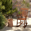 Porch Rocker Chair, 350 lbs. Wooden Outdoor Rocking Chair with High Back for Garden, Patio, Balcony, Teak
