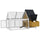 65" Chicken Coop Wooden Chicken Hous,e Rabbit Hutch Poultry Cage Hen Pen with Nesting Box, Ramp & Run for Backyard, Yellow