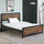 Full Bed Frame with Headboard & Footboard, Strong Slat Support Twin Size Metal Bed, Underbed Storage Space