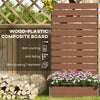 Trellis Planter for Climbing Plants, Raised Garden Bed with Trellis, Planter Box for Outdoor, Garden, Light Brown