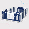 57" x 57" Foldable Baby Playpen, 18 Panels Sturdy Safety Play Yard for Babies and Toddlers, Kids Activity Center with Anti-Slip Base