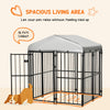 4' x 4'  Dog Playpen, Outdoor Puppy Exercise Pen with Water-resistant UV Protection Canopy, Dog Run Enclosure for Small & Medium Dogs