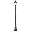 94.5" solar lamp outdoor Post Light, Solar Powdered Vintage Street Lights for Garden, Lawn, Pathway, Driveway, Black