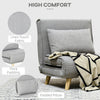 Chair Bed W/ Adjustable Backrest, 2-in-1 Multi-Functional Sofa Bed, Gray