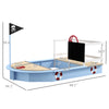 Wooden Sandbox with Pirate Ship Design for 3-7 Years, Blue