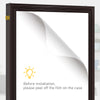 26" x 35" Shadow Box Frame, UV-Resistant Jersey Display Case with T-shirt Hanger and 2 Keys, Brown