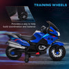 Kids Motorcycle with Training Wheels, Roaring Engine Design Ride-on Toy for 3-8, High-Traction Mini Motorbike for Kids at 3.7 Mph Speed, Blue