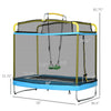 3-in-1 Trampoline for Kids, 6.9' Kids Trampoline with Net, Light Blue