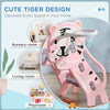 2 in 1 Toddler Slide for Indoors, Toy for Toddler, Easy Set Up Baby Slide with Basketball Hoop for Kids 18-36 Months, Pink