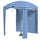 5.8' x 5.8' Cabana Umbrella with Single-top, Vented Windows, Ruffles, Carry Bag, Outdoor Umbrella, Blue White Strip