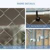 Outdoor Dog Kennel Galvanized Steel Fence with Cover Secure Lock Mesh Sidewalls for Backyard 13' x 13' x 7.5'