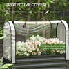 Raised Garden Bed with Leg and Cover, Metal Elevated Planter Box with Bottom Shelf and Liner for Vegetables, Black