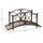 3.3FT Classic Garden Bridge, Metal Arc Footbridge with Safety Railings, Decorative Pond Bridge for Backyard Creek Stream, Rust Brown