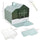 Hooded Cat Litter Box w/ Litter Mat, Litter Particle Catching, Light Blue