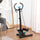 Twist Stair Stepper, Cardio Exercise Machine w/ Elastic Bands, LCD Screen, Height Adjust Handlebars for Home Gym