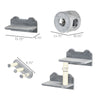 Cat Wall Shelves, 4 Pcs Cat Wall Furniture, Gray
