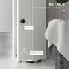 71" Tall Bathroom Storage Cabinet, Narrow Toilet Cabinet with Open Shelves, 2 Door Cabinets, Adjustable Shelves for Kitchen & Hallway, White