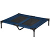 36" x 30" Cooling Elevated Dog Bed, Portable Raised Dog Cot, Pet Bed with Washable Breathable Mesh for Large Dogs, Indoor and Outdoor, Blue