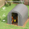Galvanized Metal 6' x 8' Outdoor Storage Tent, Heavy Duty and Waterproof Portable Shed, for Bike, Motorcycle, Tools