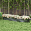 7.9 x 2 x 1ft Galvanized Raised Garden Bed Kit, Metal Planter Box with Safety Edging, Dark Gray