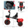 Tricycle for Toddlers Age 2-5 with Adjustable Seat, Toddler Bike with Storage Baskets for Girls and Boys, Red
