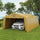 Carport 12' x 20' Portable Garage, Heavy Duty Car Port Canopy with Ventilation Windows and Large Roll-up Door, Beige