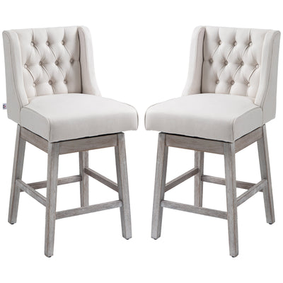 Swivel Bar Stools Set of 2, 27