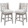 Swivel Bar Stools Set of 2, 27" Counter Height Stools with Linen Upholstery and Button Tufted Design for Kitchen