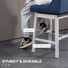 Swivel Bar Stools Set of 2, 30" Bar Height Stools with Linen Upholstery and Button Tufted Design for Kitchen