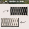 Reversible Outdoor RV Rug, 9' x 18' Patio Floor Mat, Plastic Straw Rug for Backyard, Deck, Picnic, Beach, Camping, Black & Beige