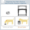 Dog Food Bowls 7 Adjustable Height Dog Bowl Stand with 2 Stainless Steel Bowls for Small Medium, and Large Dogs, Black