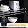 72" Kitchen Pantry Cabinet Freestanding, Tall Storage Cabinet, Freestanding Cupboard with Drawer, Doors and Adjustable Shelves, Black