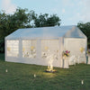 10' x 20' Gazebo Canopy, Party Tent with 4 Removable Side Walls and 6 Window for Picnic, Ceremony and Outdoor Events
