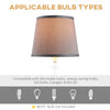 Crystallite Table Lamp Set of 2, Bedside Desk Lamp for Bedroom, Living Room with Fabric Lampshade, Gray