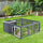 Rabbit Hutch Bunny Cage with Openable Main House, Indoor Outdoor Waterproof Rabbit House for Small Animals, Gray