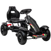 Kids Pedal Go Kart, Outdoor Ride on Toys with Adjustable Seat, Handling, Handbrake & 4 Non-Slip Wheels for Boys Girls, 5-12 Years Old, Black