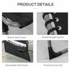 Outdoor Folding Chaise Lounge Chair, Portable Lightweight Reclining Garden Sun-Bathing Lounger with 5-Level Adjustable Backrest, Pillow